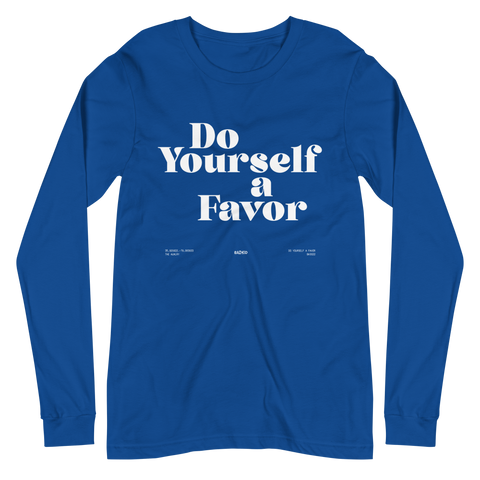 The Auxiliary - Do Yourself a Favor Long Sleeve Shirt - Blue - BK0022